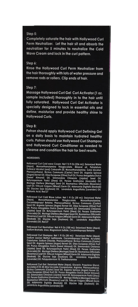 Hollywood Curl Cold Wave Solution Kit with 12 Essential Oils, Vitamin ...